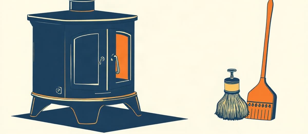 Le ramonage d'un poêle à bois
